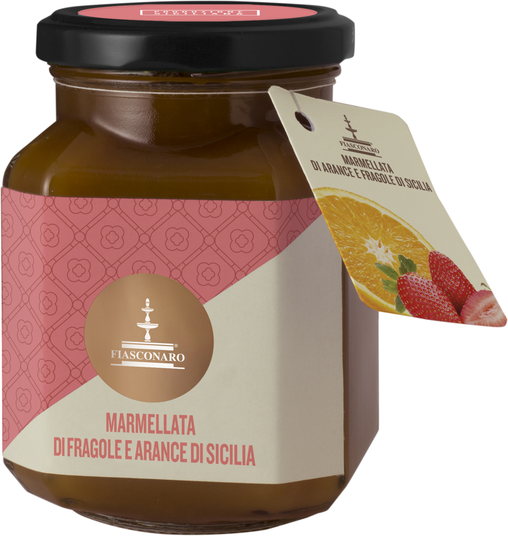 39d168d5e9e00aa6c5d9c01fb888eb7c.jpg Fiasconaro - Marmellata Fiasconaro Fragole&Arance 360g (0.36L) – Image 1